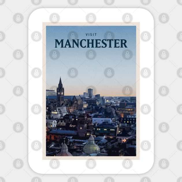 Visit Manchester Sticker by Mercury Club